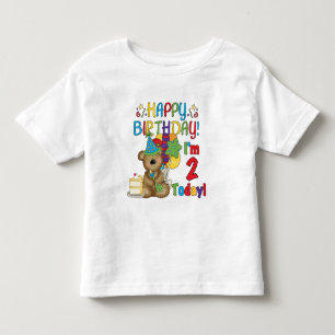 T-shirt Pour Les Tous Petits Anniversaire d'ours de nounours de joyeux