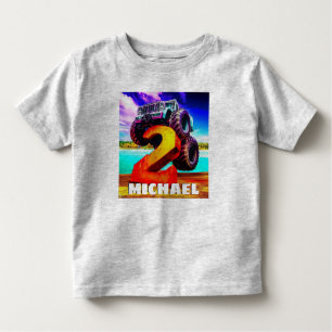 T-shirt Pour Les Tous Petits Anniversaire du camion Monster