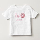 T-shirt Pour Les Tous Petits Anniversaire du Donut rose (Devant)