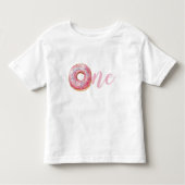 T-shirt Pour Les Tous Petits Anniversaire du Donut rose (Devant)