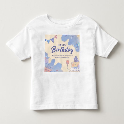 T-shirt Pour Les Tous Petits anniversaire heureux (Devant)