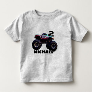 T-shirt Pour Les Tous Petits Anniversaire personnalisé du camion Monster