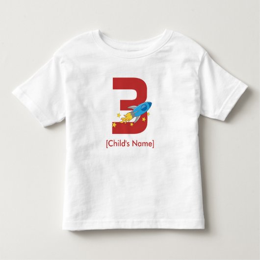 T-shirt Pour Les Tous Petits Anniversaire Retro Rocket (Devant)