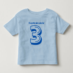 T-shirt Pour Les Tous Petits Anniversaire Tee for Three Year Old Darn Cute V023
