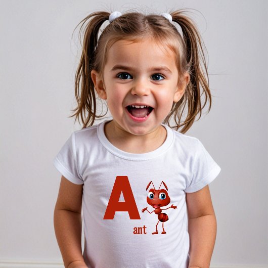 T-shirt Pour Les Tous Petits Antique Alphabet
