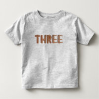 Aquarelle en bois 3e anniversaire garçon Toddler T