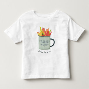 T-shirt Pour Les Tous Petits Aquarelle Météo Coulée Feuilles Automne