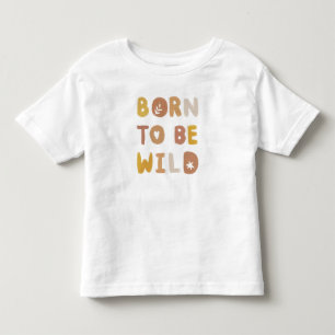 T-shirt Pour Les Tous Petits Aquarelles nés pour être sauvages