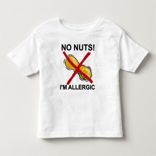 T-shirt Pour Les Tous Petits Arachide AUCUNS écrous je suis allergique (Devant)