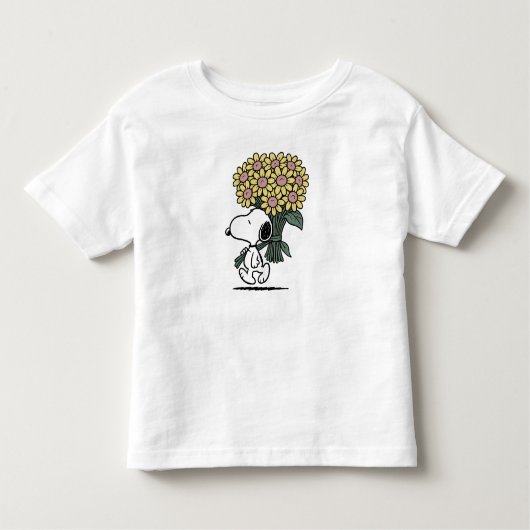 T-shirt Pour Les Tous Petits Arachides Snoopy Fleur rose (Devant)