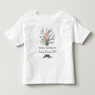 T-shirt Pour Les Tous Petits Arbre Généalogique Nom Personnalisé Réunion de Fam