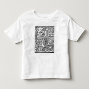 T-shirt Pour Les Tous Petits Arbres de mars, de pêche et d'élagage, Poissons