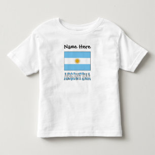 T-shirt Pour Les Tous Petits Argentine Drapeau Argentin Personnalisé
