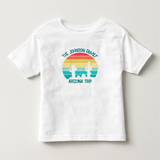 T-shirt Pour Les Tous Petits Arizona Desert Cactus Sunset Custom Triage (Devant)