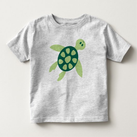 T-shirt Pour Les Tous Petits Art de la tortue verte (Devant)
