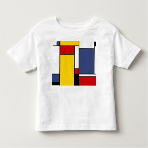 T-shirt Pour Les Tous Petits Art Géométrique Moderne Inspiré Par Mondrian