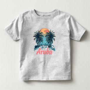 T-shirt Pour Les Tous Petits Aruba Island Design (Version 2) - Toddler Fine Jer
