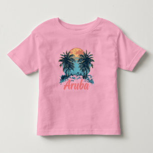 T-shirt Pour Les Tous Petits Aruba Island Design (Version 2) - Toddler Fine Jer