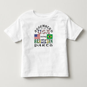 T-shirt Pour Les Tous Petits Assemblé aux États-Unis avec des pièces brésilienn