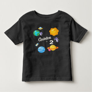 T-shirt Pour Les Tous Petits Astronaut Planètes 2e anniversaire