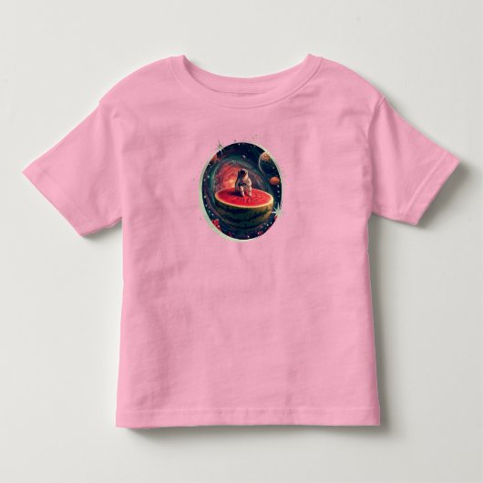 T-shirt Pour Les Tous Petits Astronaute Pastèque Espace (Devant)