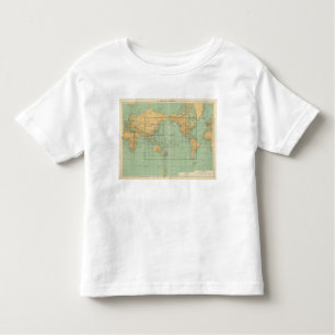 T-shirt Pour Les Tous Petits Atlas de marine marchande de carte d'index nouvel