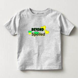 T-shirt Pour Les Tous Petits Au-Delà Gâté Avec Les Coeurs Toddler Tee