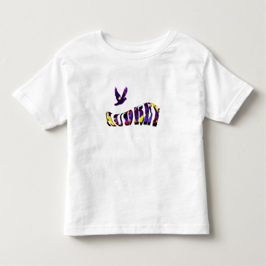 T-shirt Pour Les Tous Petits Audrey, Filles Nom Texte Fabriqué Avec Des Pansies (Devant)