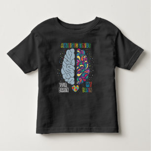 T-shirt Pour Les Tous Petits Autisme Coeur génial Autiste Cerveau coloré