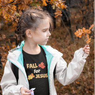 T-shirt Pour Les Tous Petits Automne pour Jésus - Feuilles d'automne personnali