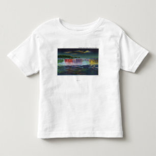 T-shirt Pour Les Tous Petits Automnes d'Américain illuminés la nuit pendant le