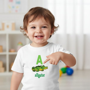T-shirt Pour Les Tous Petits Aventure Alphabet : A est pour Alligator Toddler T
