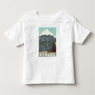T-shirt Pour Les Tous Petits Avion de Bush et pêche - parc national de Denali,