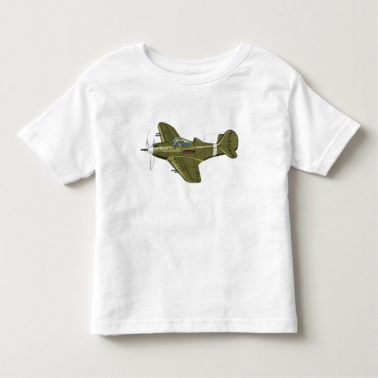T-shirt Pour Les Tous Petits Avion de chasseur rétro-dessiné (Devant)