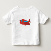 T-shirt Pour Les Tous Petits Avion rouge et bleu (Dos)