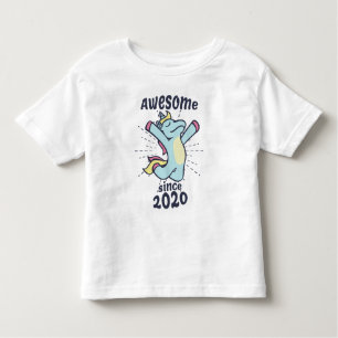 T-shirt Pour Les Tous Petits Awesome depuis 2020 - Anniversaire de enfant Unico