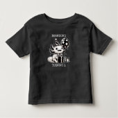 T-shirt Pour Les Tous Petits Axolotl noir et blanc et ballons d'anniversaire (Devant)