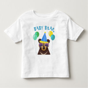 T-shirt Pour Les Tous Petits Baby Bear Nom personnalisé Anniversaire