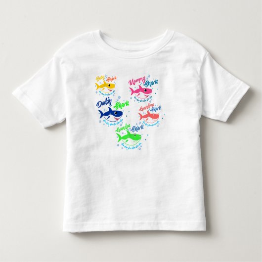 T-shirt Pour Les Tous Petits Baby Shark Family Doo Doo Doo Doo (Devant)