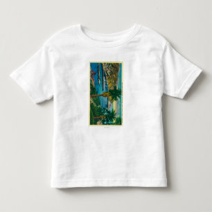 T-shirt Pour Les Tous Petits Baie d'Avalon, île de Père Noël Catalina d'horizon