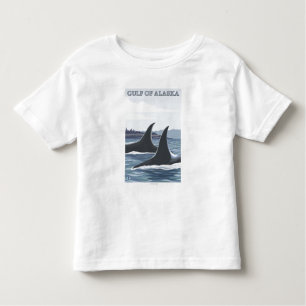 T-shirt Pour Les Tous Petits Baleines #1 - le golfe d'Alaska d'orque