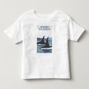 T-shirt Pour Les Tous Petits Baleines #1 - Skagway, Alaska d'orque