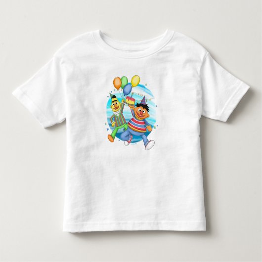 T-shirt Pour Les Tous Petits Ballons d'anniversaire de Bert et Ernie (Devant)