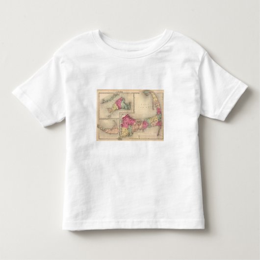 T-shirt Pour Les Tous Petits Barnstable, ducs, comtés de Nantucket (Devant)