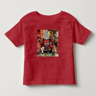 T-shirt Pour Les Tous Petits Barrage routier par Norman Rockwell