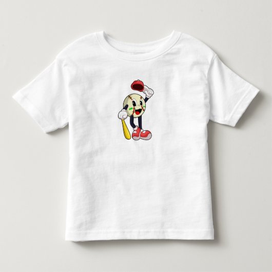 T-shirt Pour Les Tous Petits Baseball avec batte de baseball (Devant)
