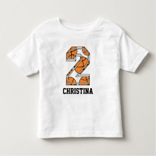 T-shirt Pour Les Tous Petits Basket-ball personnalisé numéro 2