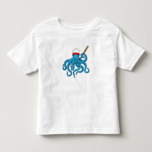 T-shirt Pour Les Tous Petits Basse-balle de pieuvre Baseball