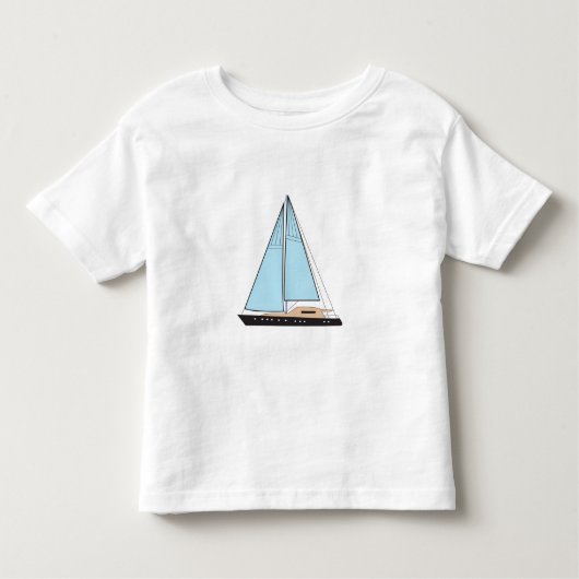 T-shirt Pour Les Tous Petits Bateau De Voilier De Luxe (Devant)