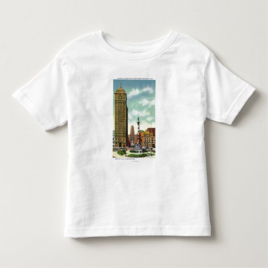 T-shirt Pour Les Tous Petits Bâtiment de banque de liberté, ville hôtel (Devant)